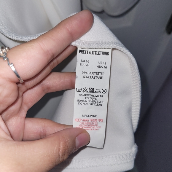 Pretty Little Thing Tall Cream Oversized Relaxed Blazer Size 12 - Picture 9 of 9